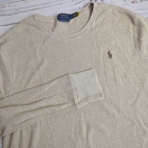 Polo Ralph Lauren Waffle Knit Thermal Custom Slim Fit Crewneck Mens Size Large